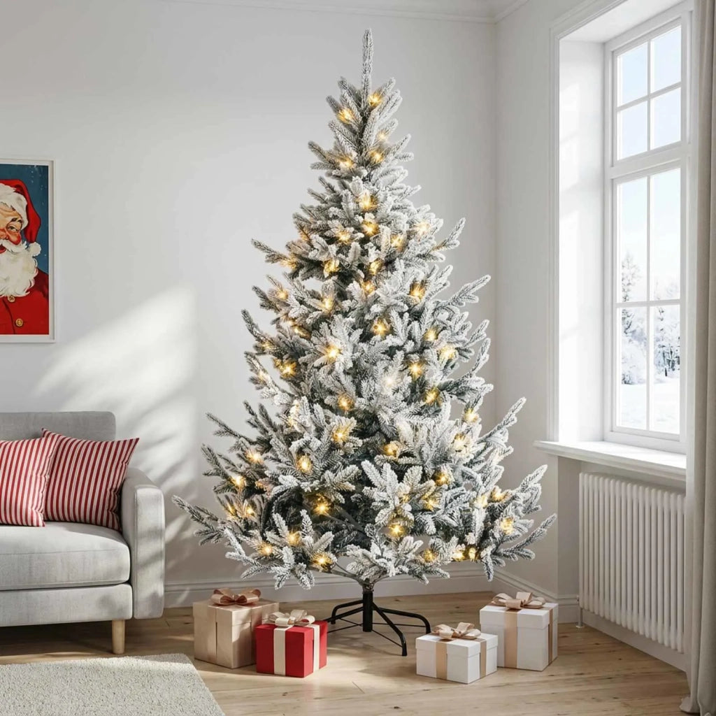 Albero di Natale Artificiale con Rami Pieghevoli 150 cm 150 LED 3465496