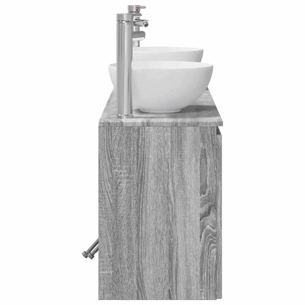 Set di Armadi da Bagno 3 pz Sonoma grigio 49,5 x 41 x 64,5 cm 3405633