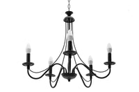 Lampada Da Soffitto Pensile Rustica APP647-5CP Nera