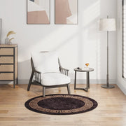 Tappeto Lavabile φ120 cm Nero e Oro 337933