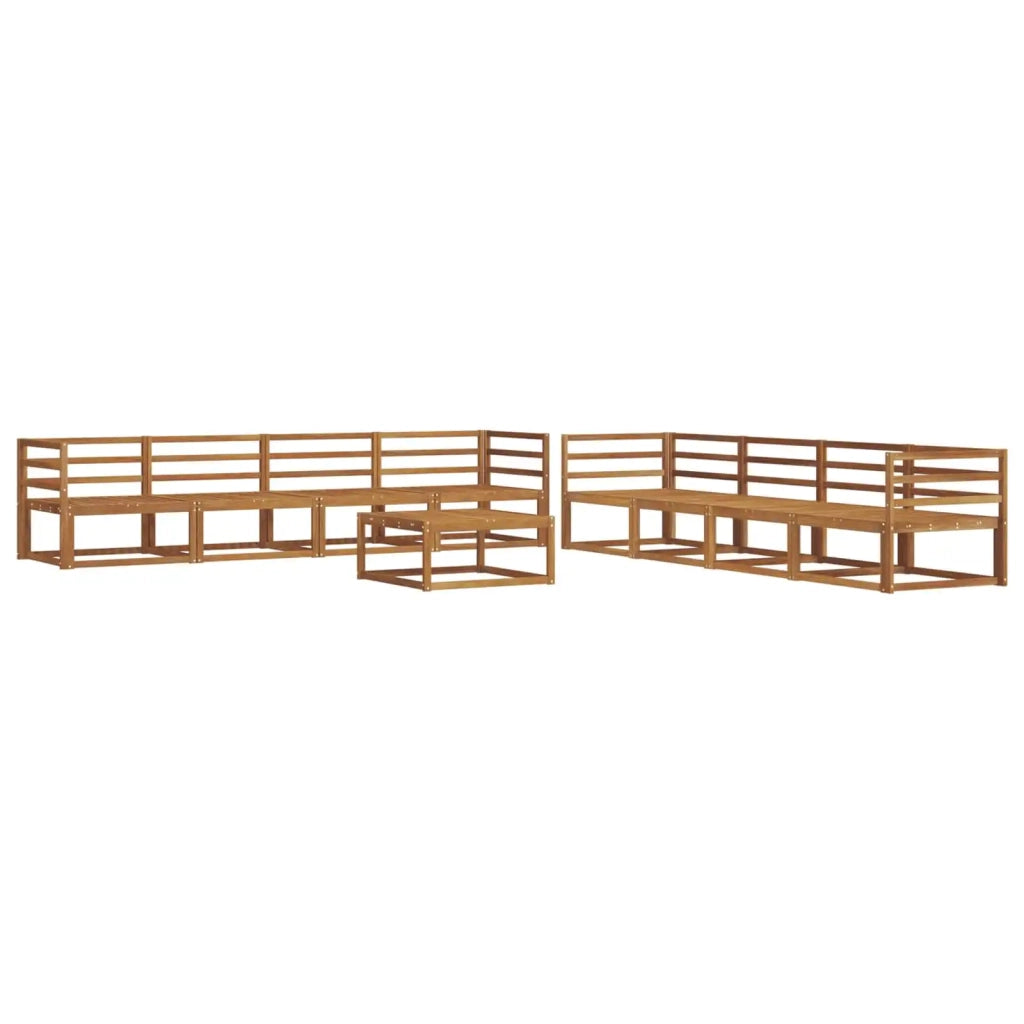 Set di divani da esterno 9 pcs Naturale