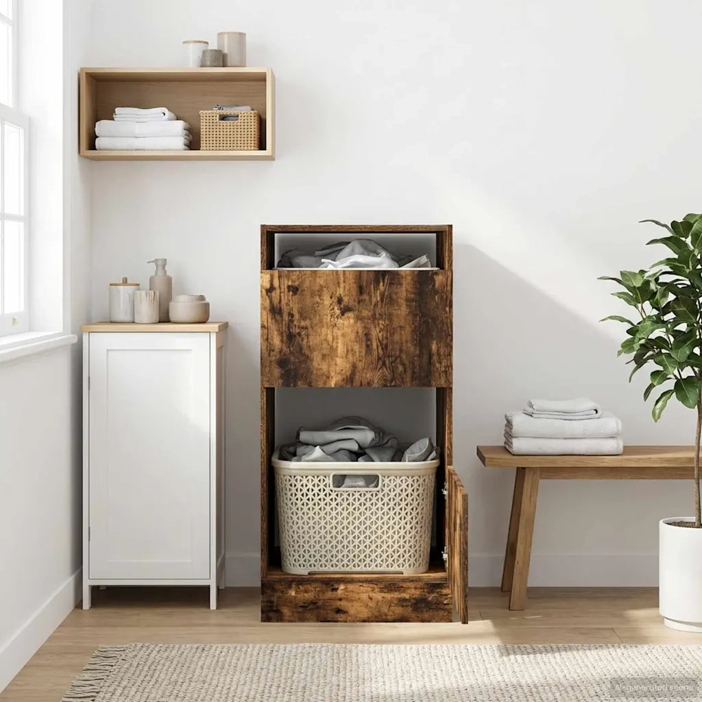Mobile da lavanderia con porta Rovere fumé Legno multistrato 3422804