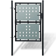 Cancello per Recinzione Singolo Nero 100 x 250 cm