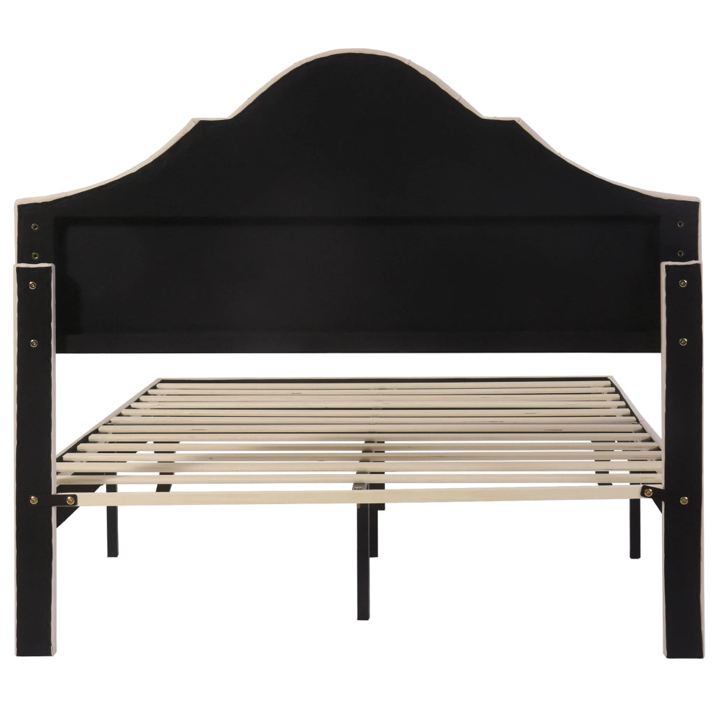 Letto imbottito 140x190 cm; testiera regolabile; velluto bianco sporco