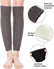 Calze per gambe lunghe imbottite per donne - inverno - misura unica - bianco