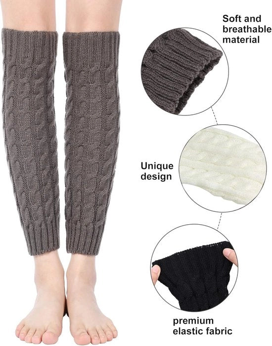 Calze per gambe lunghe imbottite per donne - inverno - misura unica - bianco