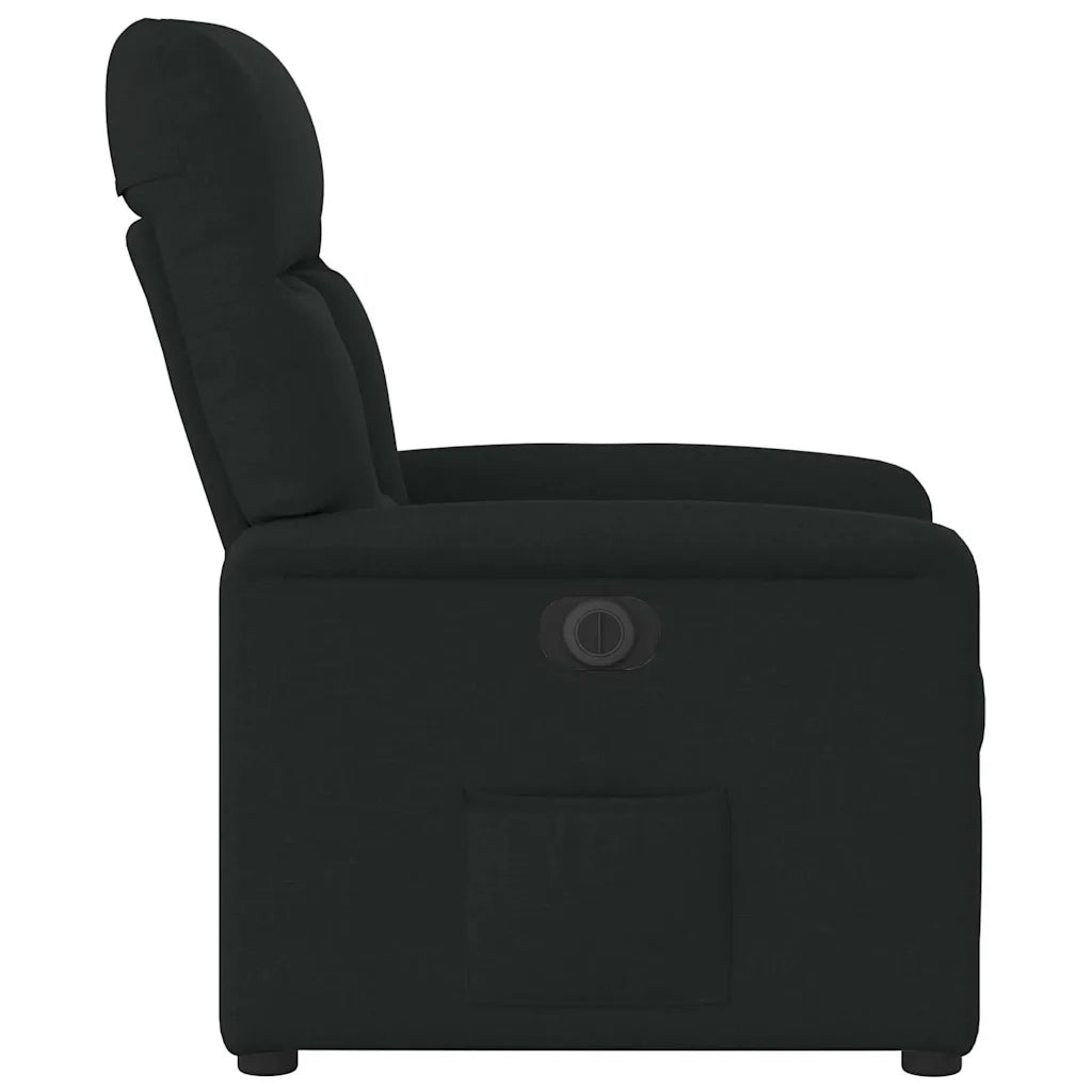 Poltrona Elettrica Reclinabile Nera in Tessuto 3303014