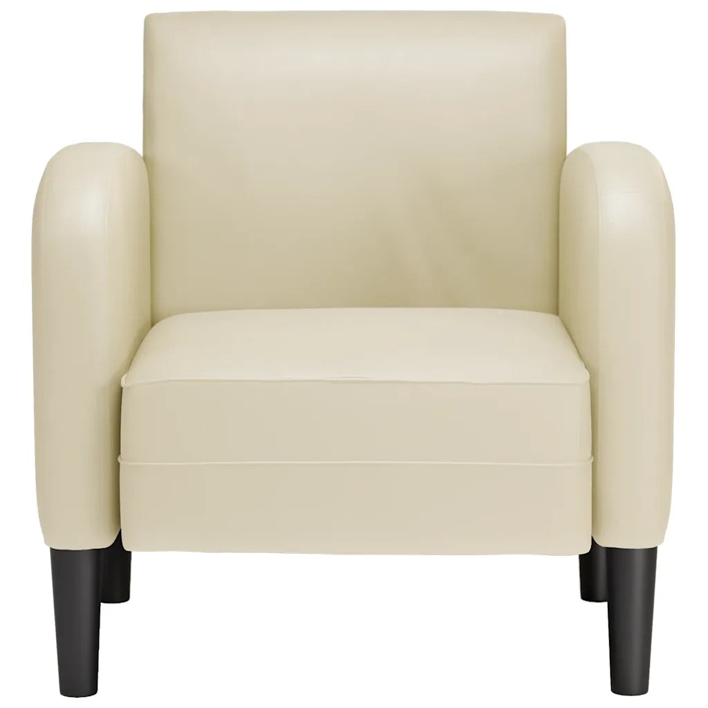 Divano Sedia con Braccioli Crema 54 cm in Similpelle 4100530