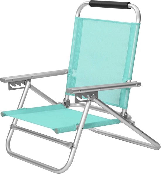 Sedia da giardino - 4 livelli di regolazione della schiena - 57cm x 59cm x 71cm - Verde