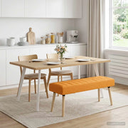 Panchina trapuntata a canale Giallo Scuro 110 x 40 x 46 cm 42038496