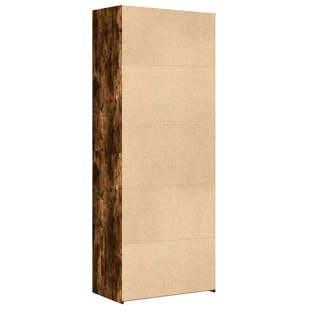 vidaXL Credenza Rovere Fumo 70x42,5x185 cm in Legno Multistrato