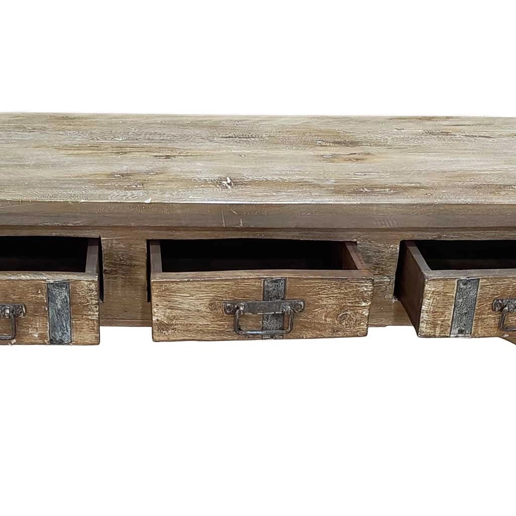 Mobile basso artigianale in legno 165-175x45x57h cm