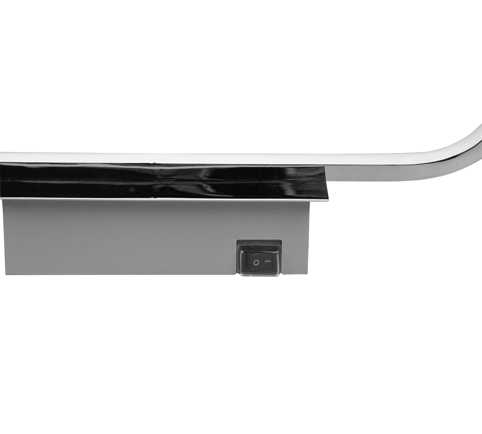 Applique LED, metallo, cromo, 40x7,5x14,8 cm, Gianni