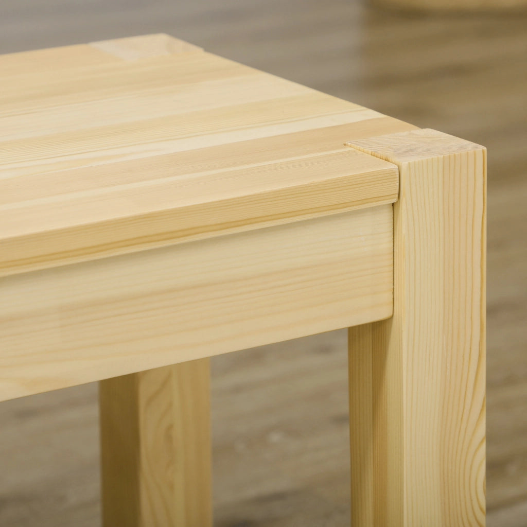 Sedia da pranzo a 3 posti ¨C zephmum ¨C Legno massello di pino, colore naturale