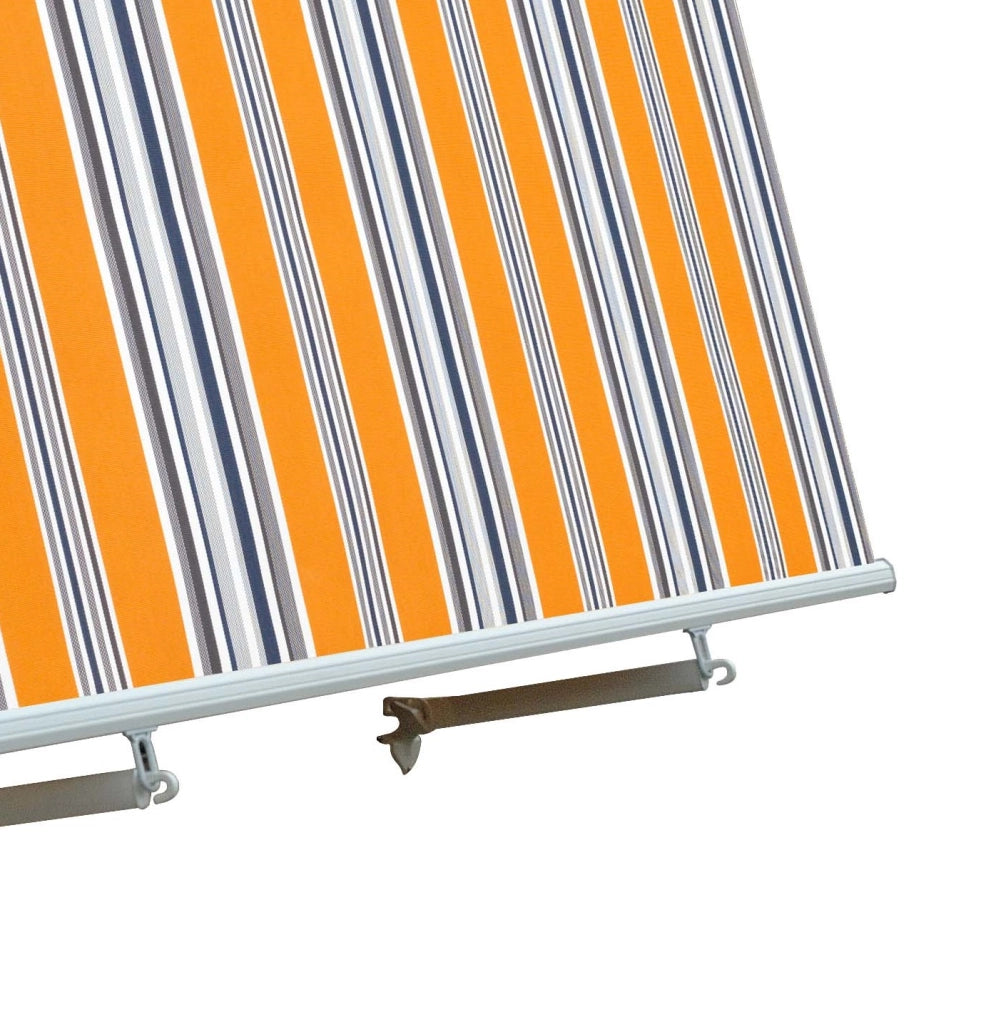 Tenda da sole a caduta con bracci L 245xH 245cm, poliestere 280 gr/m² riga giallo Fredi Goly