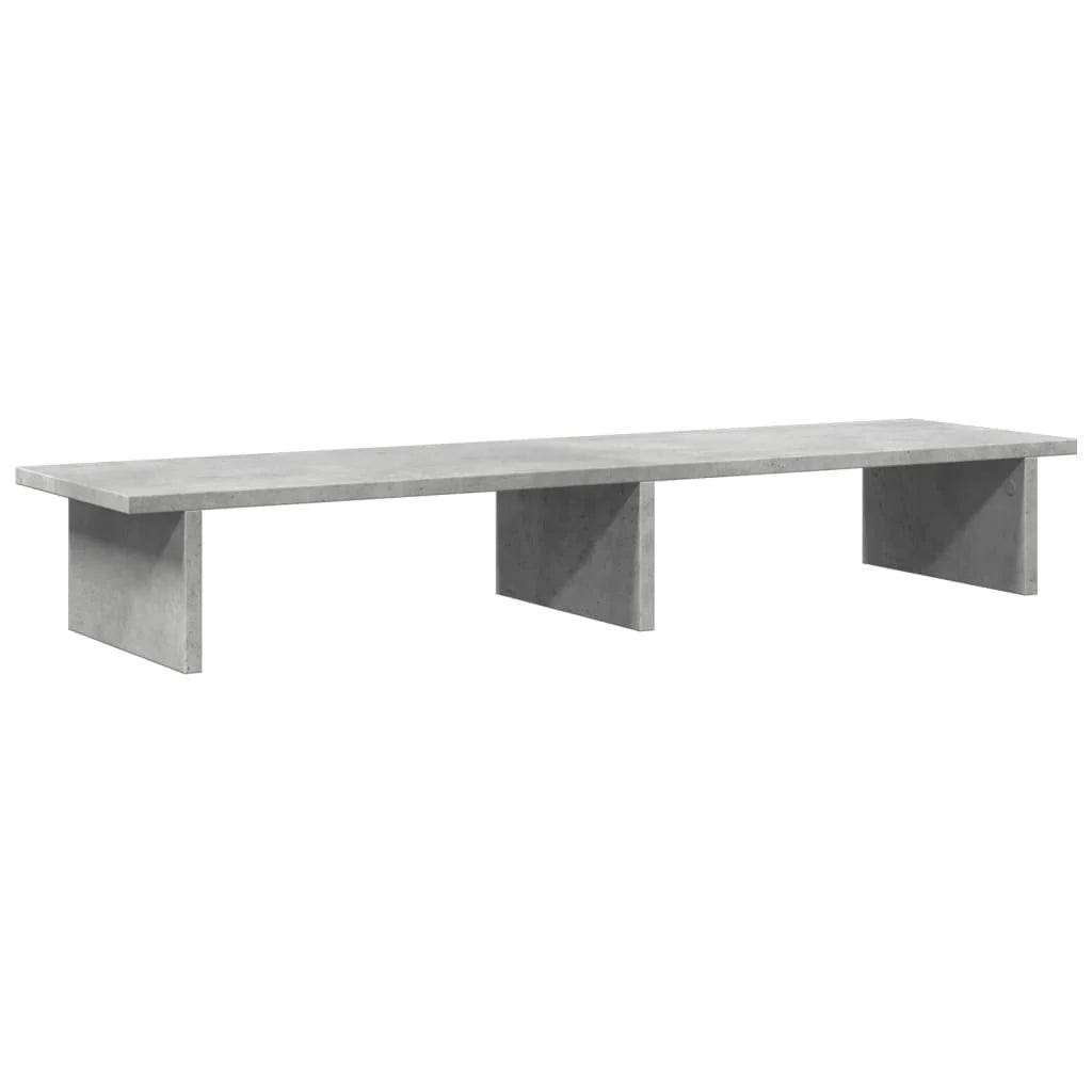 Supporto per monitor tavolo da scrivania 100 x 27 x 15 cm in legno ingegnerizzato grigio 02_0044842