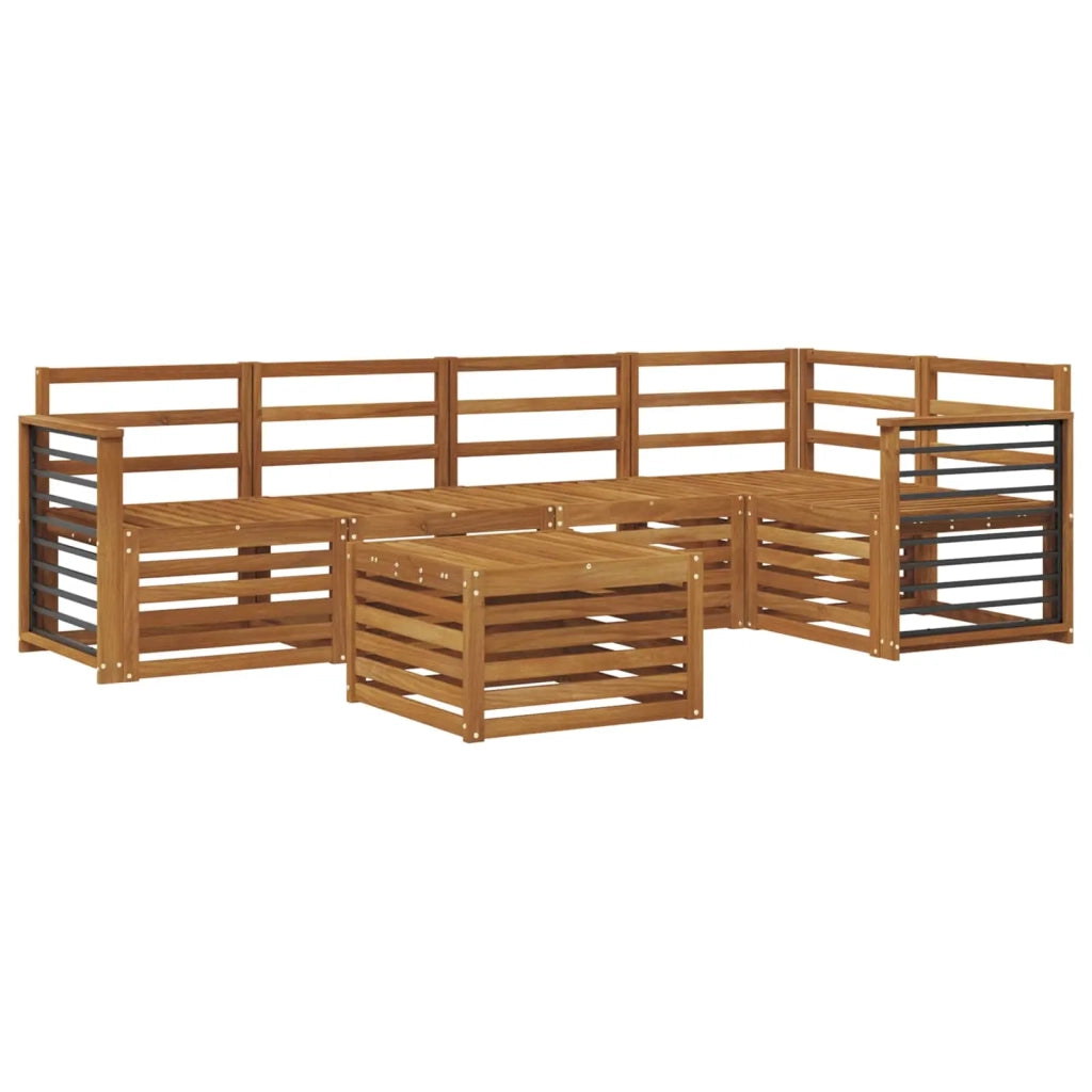 Set divani 6 pcs Naturale Legno di Acacia Massello 3374859
