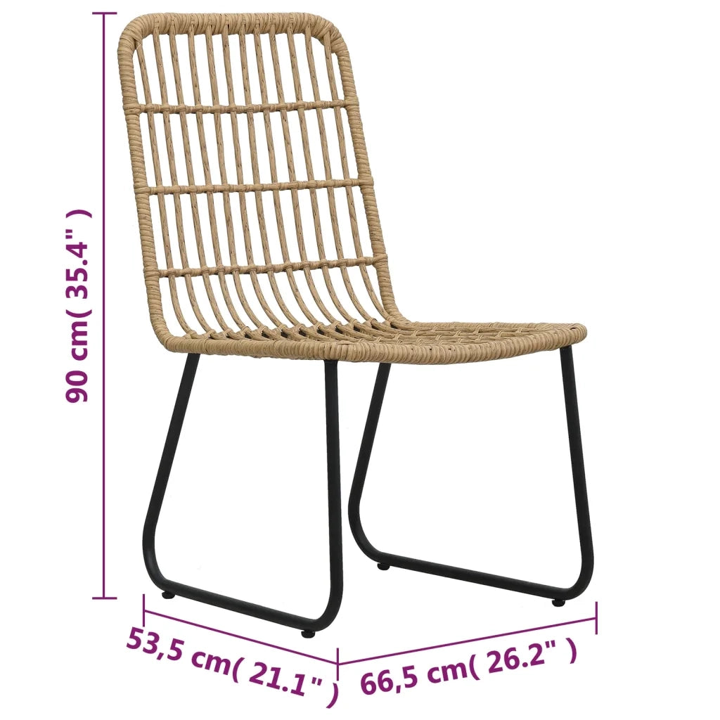 Set da Bistrot 3 pz | Set Salotto da Giardino in Polyrattan Rovere