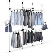Cancello per abiti e accessori con supporto in acciaio di alta qualità - ripiegabile - trasportabile - hanger per abiti in PP ecosostenibile - spazievitore - attaccapanni per abiti e accessori