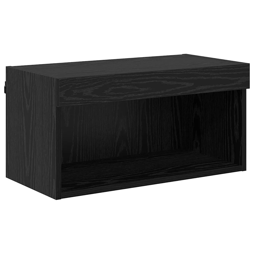 Unità a muro per TV con LED 6 pcs Rovere Nero Legno multistrato 3402964