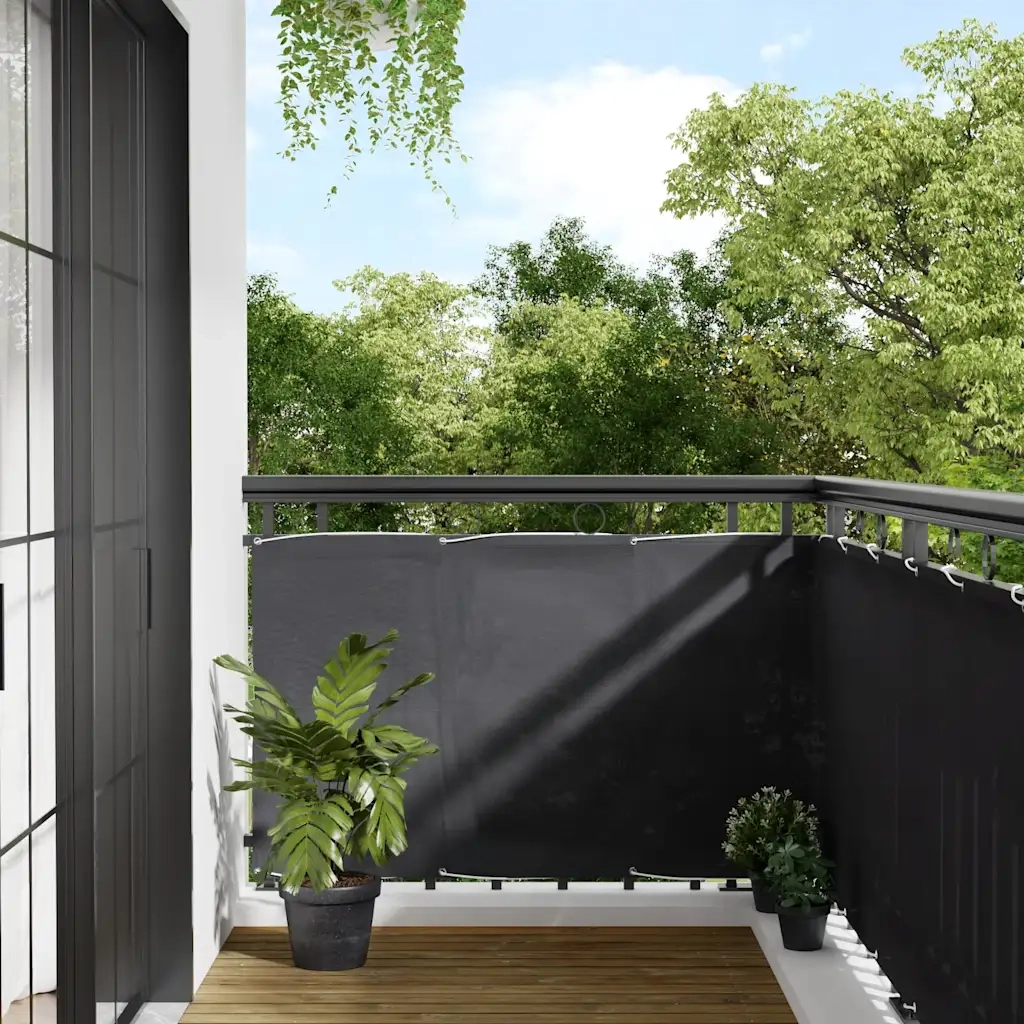 Paravento da Balcone Antracite 90x800 cm 100% Poliestere Oxford 4000054