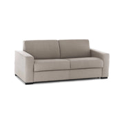 Divano fisso Malachite, Divano a 2 posti, Made in Italy, SofÒ  Soggiorno, in tessuto imbottito, con Braccioli slim, cm 160x95h90, Tortora