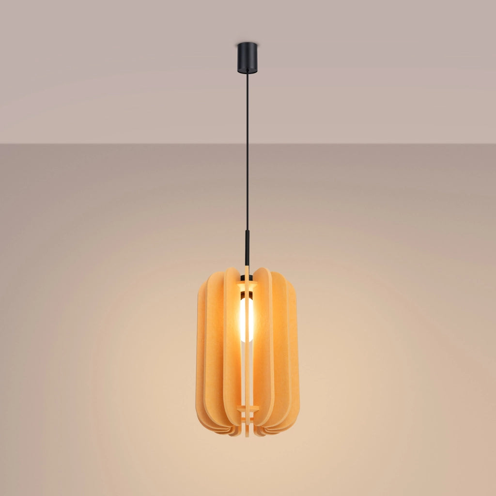 Lampada a sospensione MULA 27cm Paralume in feltro Struttura nera Design moderno