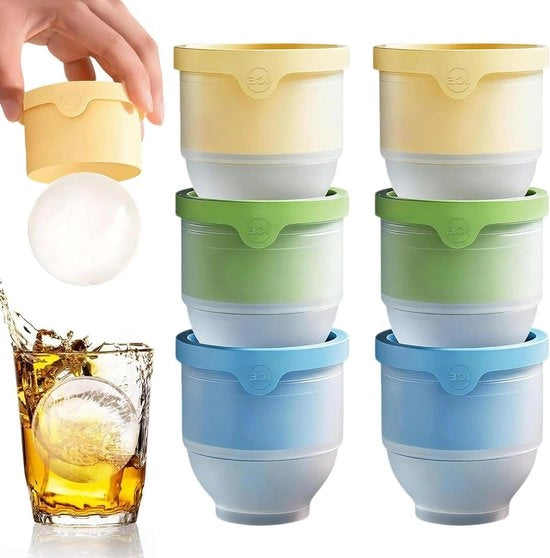 Globi di gomma in forma di cubetto di ghiaccio, BPA-free, ideali per whiskey, cocktail e bevande, riciclabili e disponibili in 3 colori