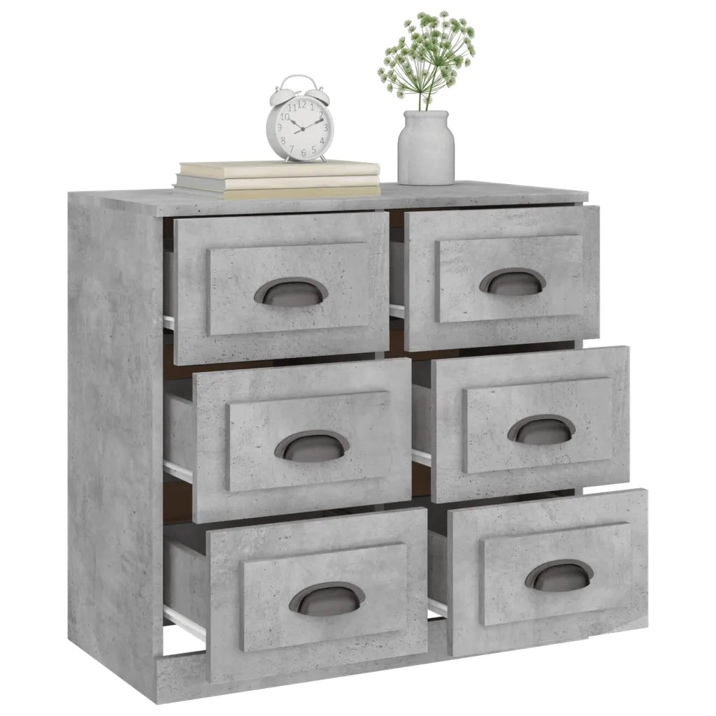 Credenza-Buffet-Armadio da cucina Grigio Cemento 70x35,5x67,5 cm in Legno Multistrato 305768