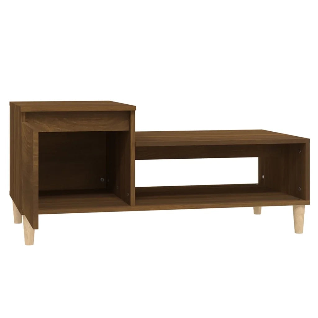 Tavolino da Salotto Rovere Marrone100x50x45cm Legno Multistrato 821131