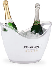 Champagne refrigeratore - 6 l - refrigeratore per vino - 25,5 x 34,5 x 26 cm - refrigeratore per bevande - bianco