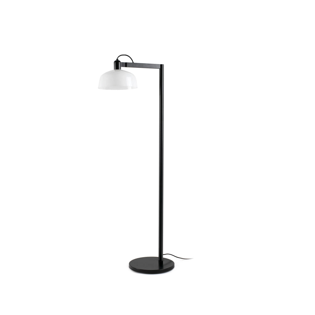 TATAWIN Lampada metallo da terra bianca