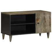 Mobile Porta TV Grigio Chiaro 80x31,5x46 cm in Legno Mango