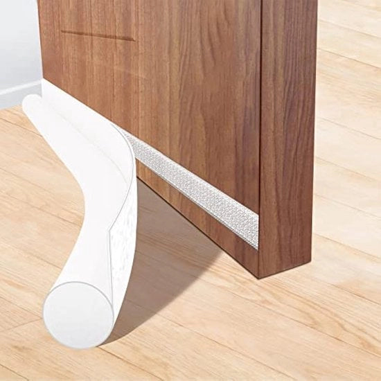 Afdichting unilaterale porta, striscia di chiusura porta, 96cm, misura, con nastro di chiusura autoadesivo, assorbi suoni e impermeabile, adatto per porte interne/anticamere (bianco).