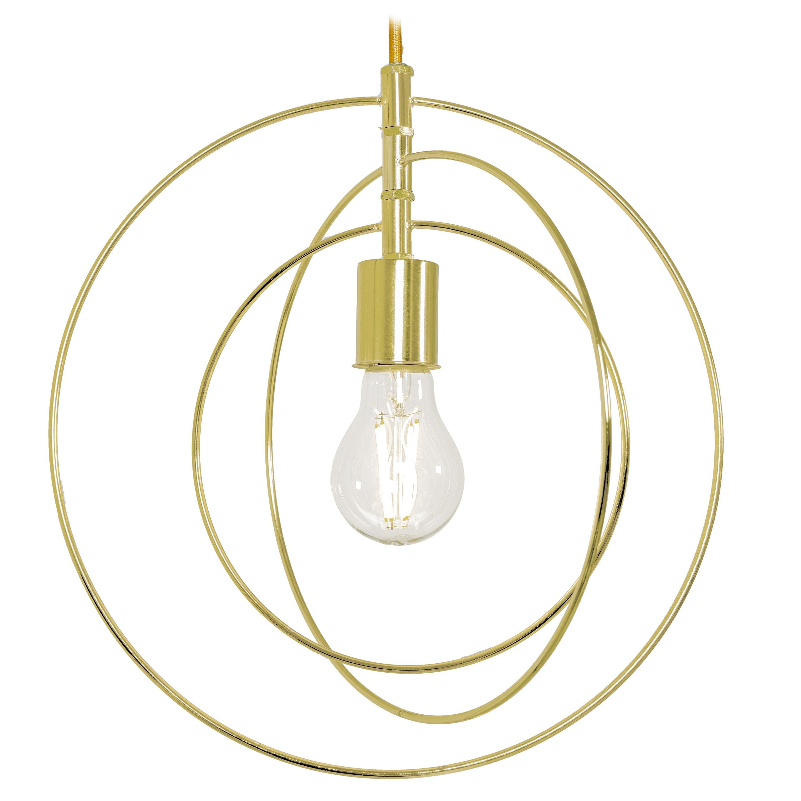 Lampada Da Soffitto Metallico Anulare Oro APP286-1CP