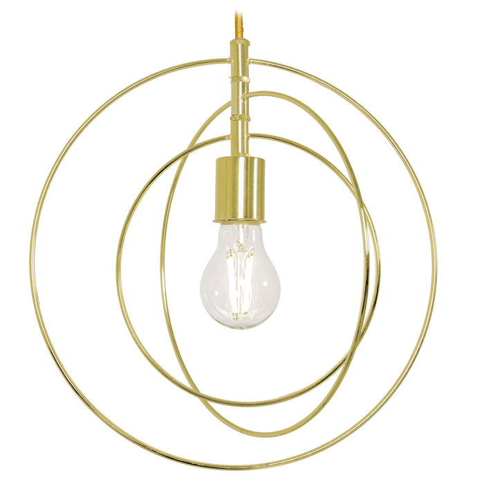 Lampada Da Soffitto Metallico Anulare Oro APP286-1CP