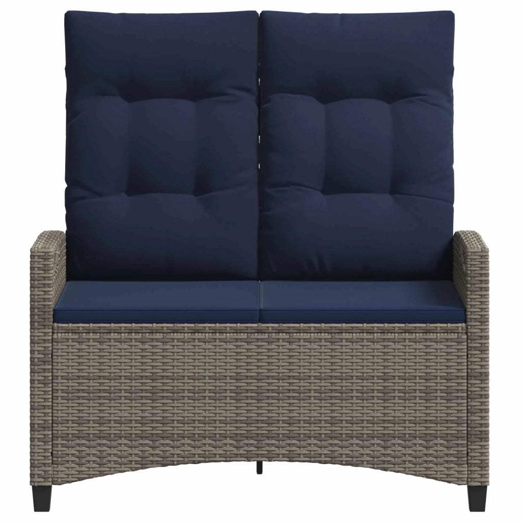 Panchina da giardino con cuscino 105 x 60 x 112 cm acciaio