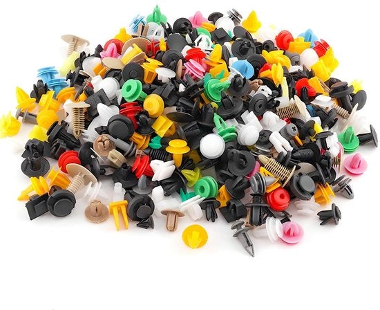 Clip di fissaggio in nylon di alta qualità - Clip auto - Clip di fissaggio universali - 500 pezzi - Duraturo e robusto - Clip auto universali
