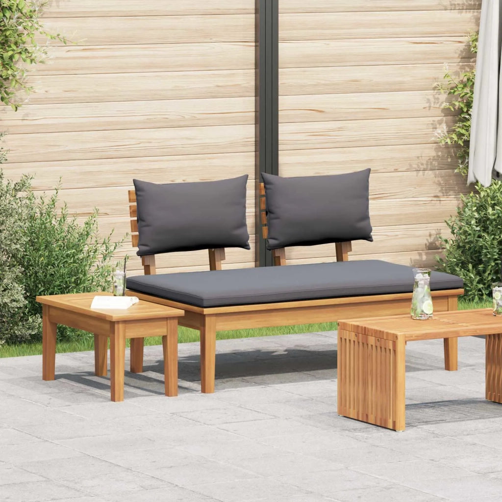 Set Panchina e Tavolo da Giardino 2 pz | Set Salotto da Giardino Grigio e Marrone