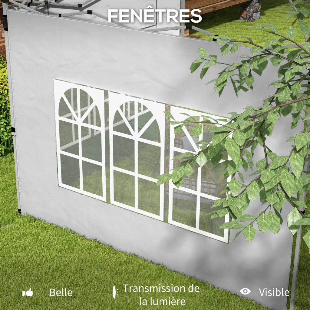 Pannelli Laterali per Tonnelle 3x3 m ¨C Zephmum ¨C Grigio Chiaro 295x195 cm