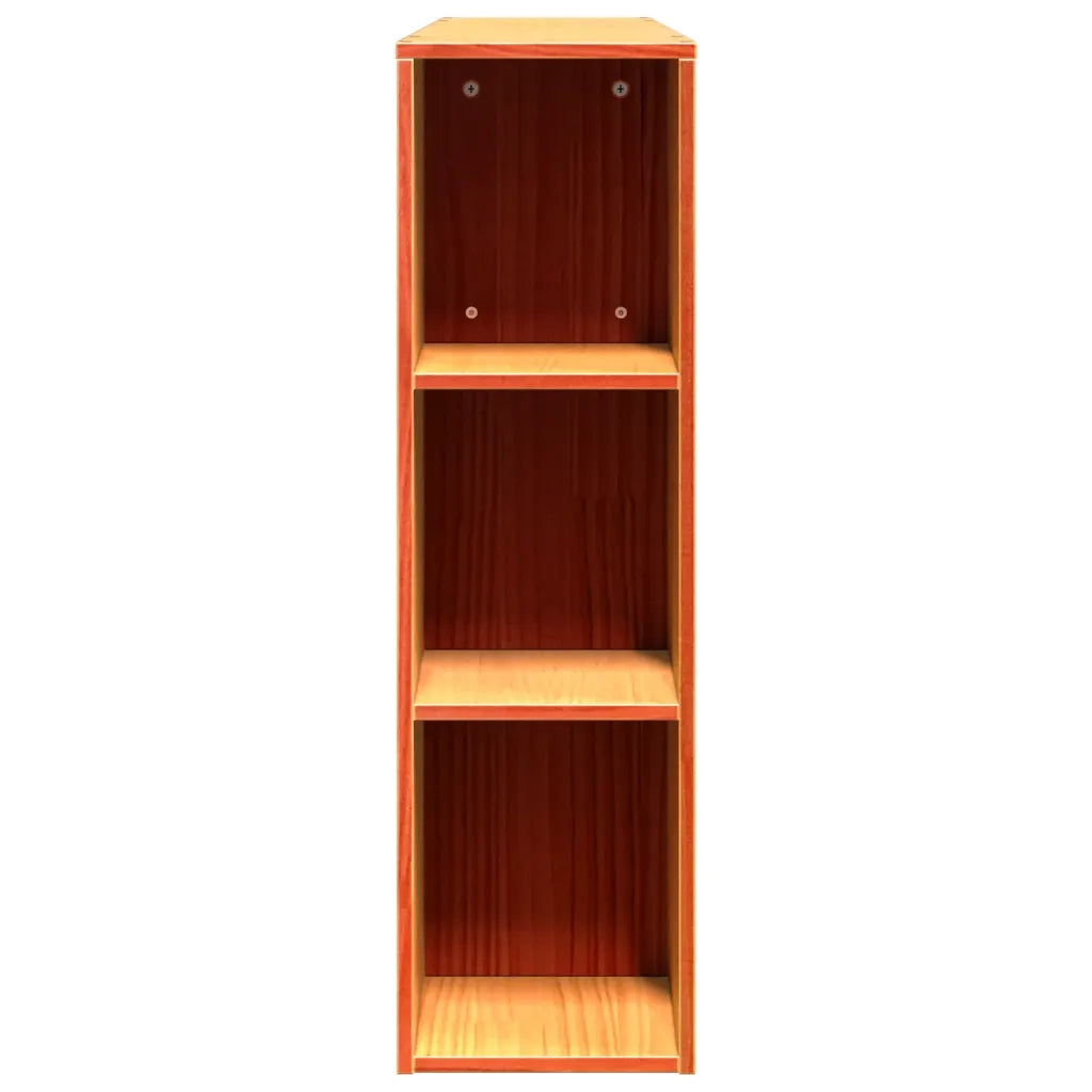 Testiera con Ripiani-Testata contenitore Marrone Cera 135 cm in Legno di Pino 421796