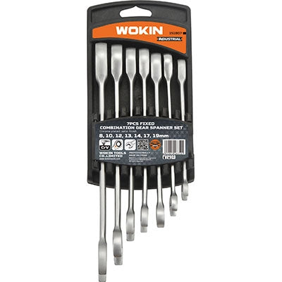 CHIAVI COMBINATE A CRICCO FISSO SERIE 151807 WOKIN - MM 8/19 CF=PZ 7- 1 confezioni