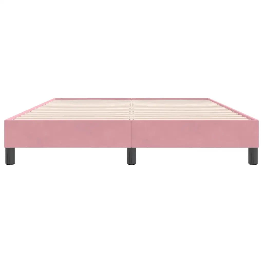 Letto matrimoniale | Letto per adulti | Giroletto senza Materasso Rosa 140x220 cm Velluto