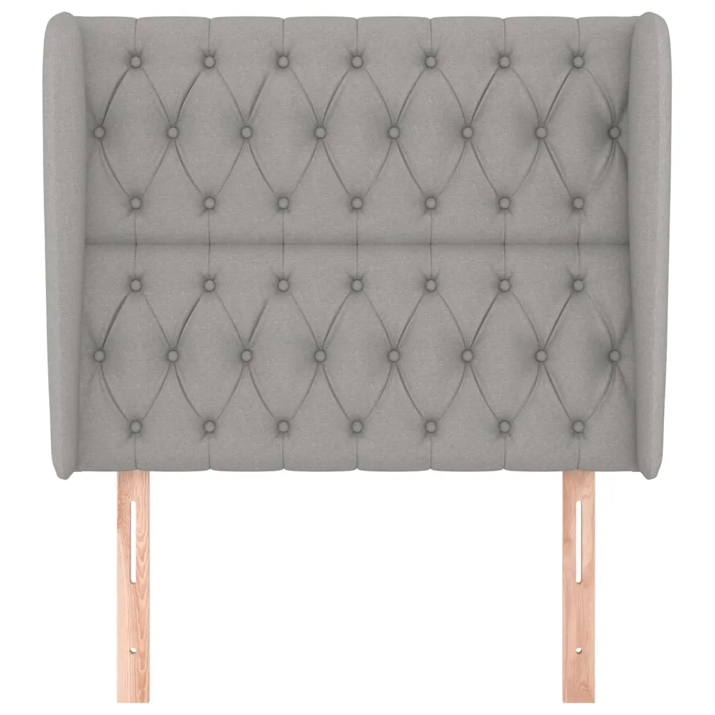Testiera ad Orecchio Grigio Chiaro 103x23x118/128 cm in Tessuto 3118282