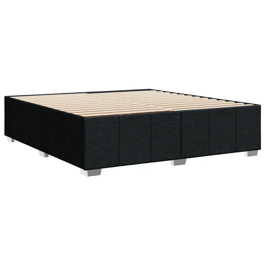 Giroletto senza Materasso Nero 200x200 cm in Tessuto 3284862