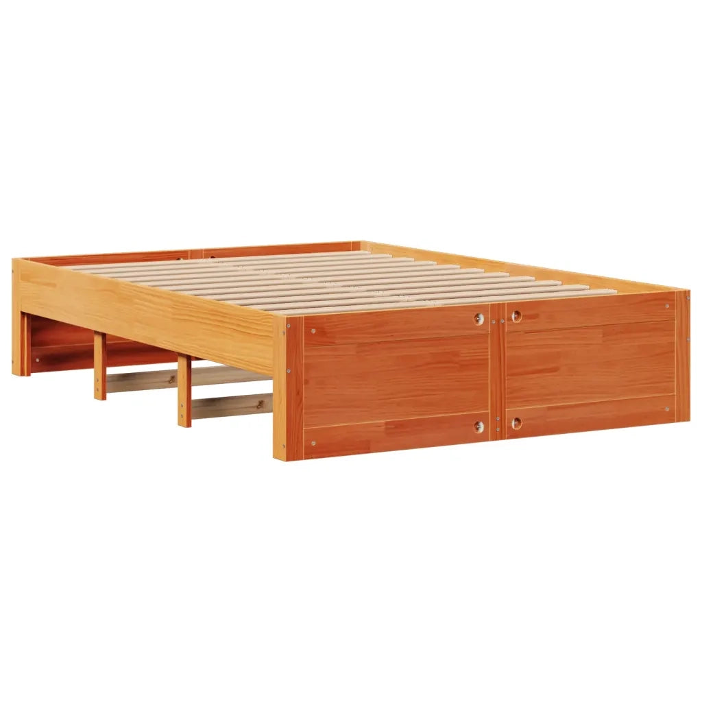 Giroletto senza Materasso con Cassetti Marrone Cera 140x190 cm