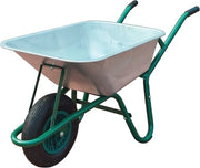 Carrello da Giardino con Pneumatici - Acciaio Zalzito e Grande Capacità di Carico (85L)