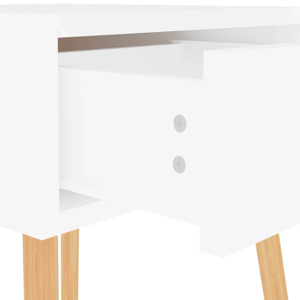 Comodini 2pz Bianco Lucido 40x40x56 cm in Legno Multistrato 326808