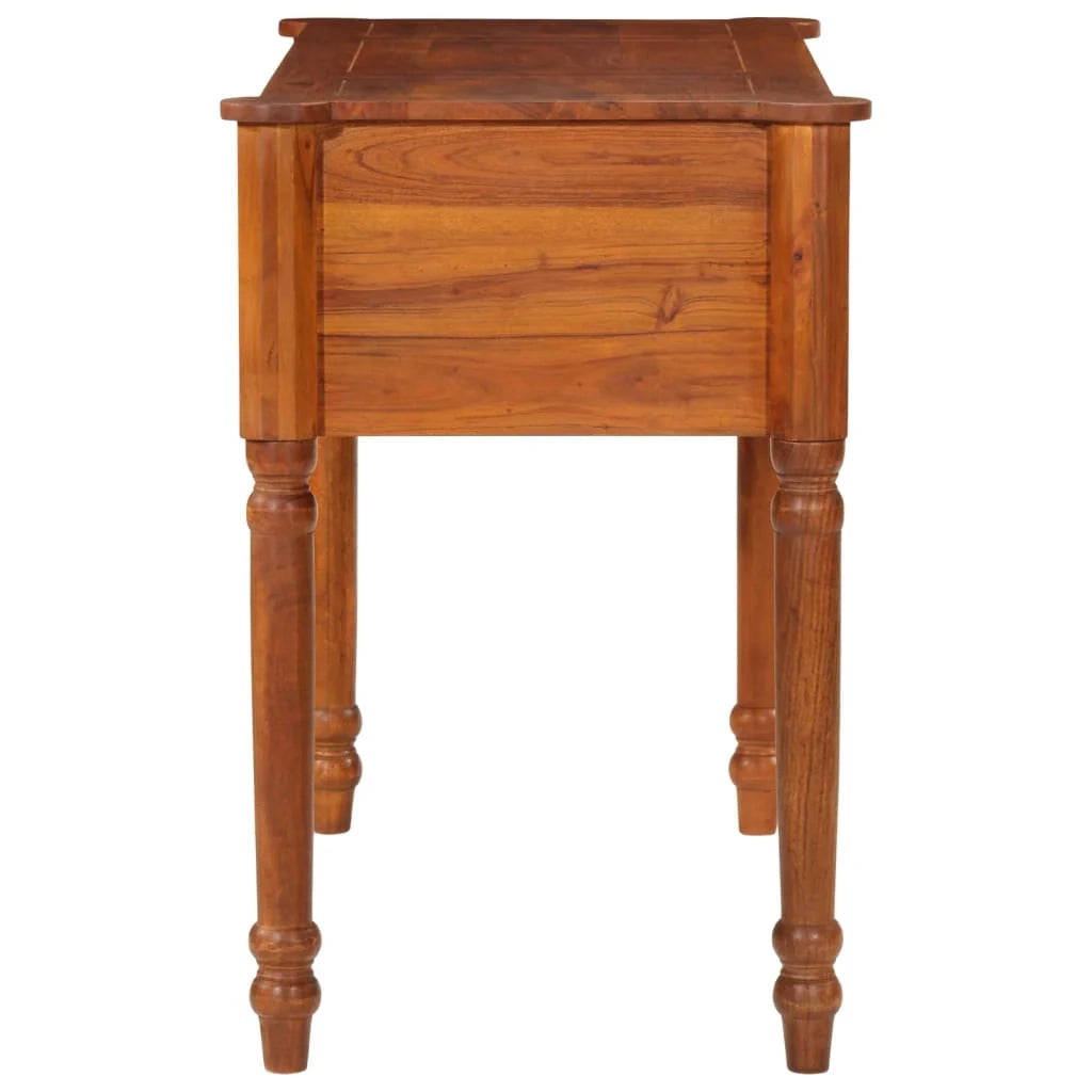 Scrivania tavolo postazione di lavoro scrivania per computer mobile da studio con cassetti 110 x 50 x 76 cm legno massello di acacia marrone 02_0023463