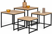 Set di 4 tavolini di design industriale DETROIT 35/40/45/50